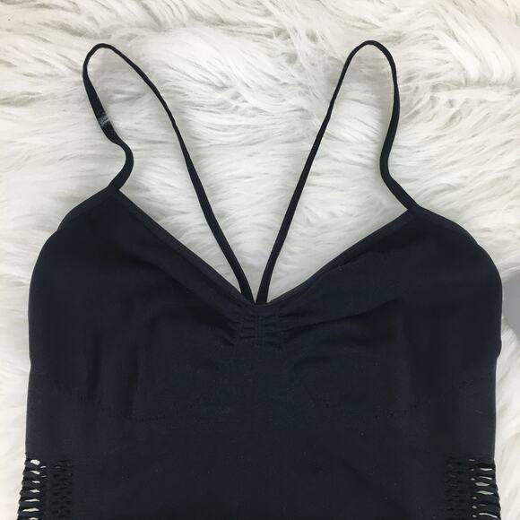 Nux Small Black Mesh Sides Workout Tank New - Picture 4 of 10